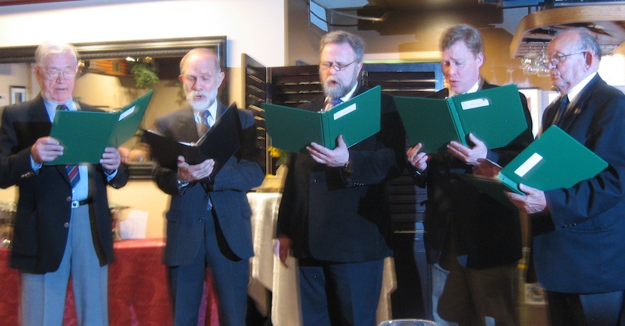 Meesansambel. Vasakult: Esko Luksepp, Arvo Medri, Mart Salumäe, Tõnu Naelapea, Eerik Purje. Foto: Erika Jõgi
