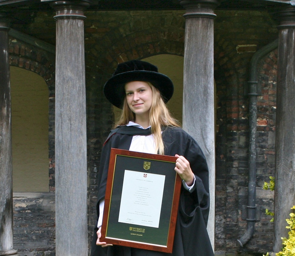 Tiina Pajuste, Doctor of Philosophy