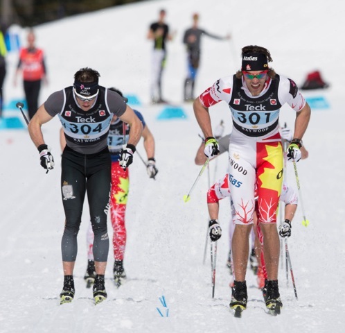 Len Väljas rühkimas Whistleri suusarajal kuldmedali ja võidu poole. Foto: Andy Mielzynski