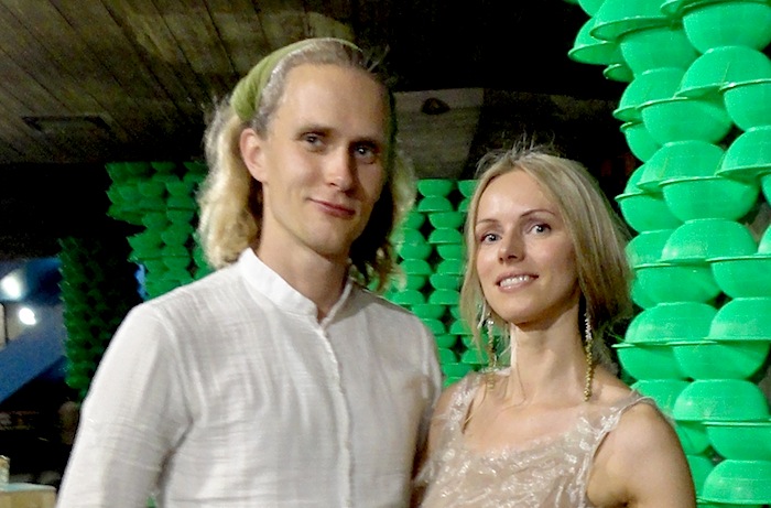 Silver Sepp ja Kristiina Ehin 2012 Londonis pärast esinemist maailma suurimal luulefestivalil Poetry Parnassus. Foto: erakogu