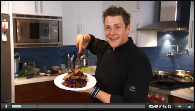 Paul Lillakas's triumph on Chopped Canada 2014 - video screenshot from www.foodnetwork.ca