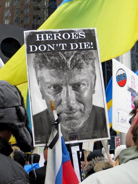 Pühapäeval, 1. märtsil toimus Torontos meeting lahkunud Boriss Nemtsovi mälestuseks.