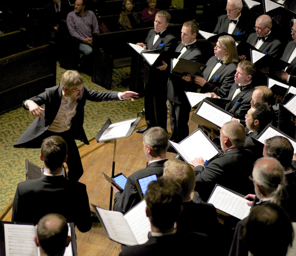 Estonian National Male Choir performing in Ottawa - photo by Peeter Põldre