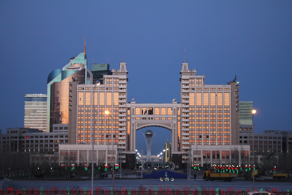 Beautiful Kazmunaigas Building is home  to Oil and Gas Ministry of Kazakhstan - Photograph © 2015 Ülle Baum