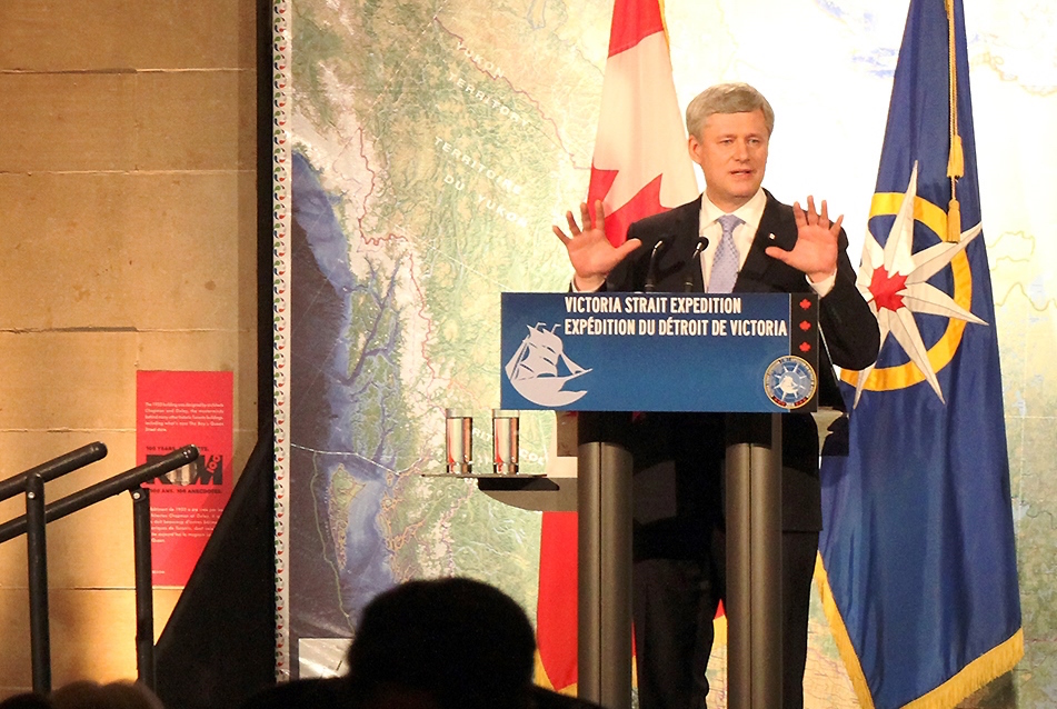 Canadian Prime Minister Stephen Harper @ the Royal Ontario Museum in Toronto - www.wikipedioa.org (2015)