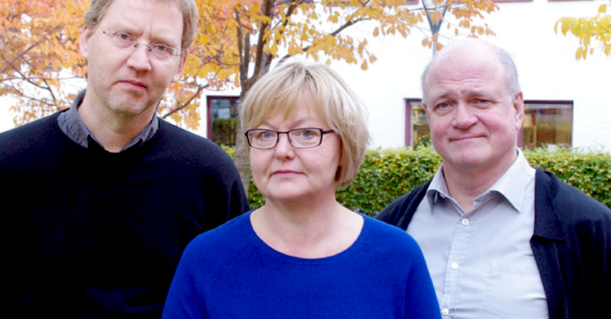 Uppsala ülikooli soome-ugri keeleteadlased Rogier Blokland (vasakul), Virve Raag ja Raimo Raag. Foto: Erakogu