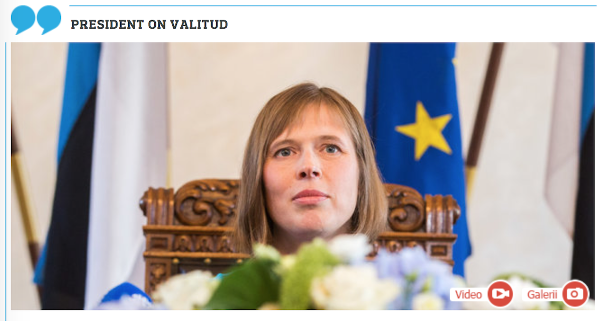 Vastne president Kersti Kaljulaid - foto: Postimees.ee ekraanitõmmis