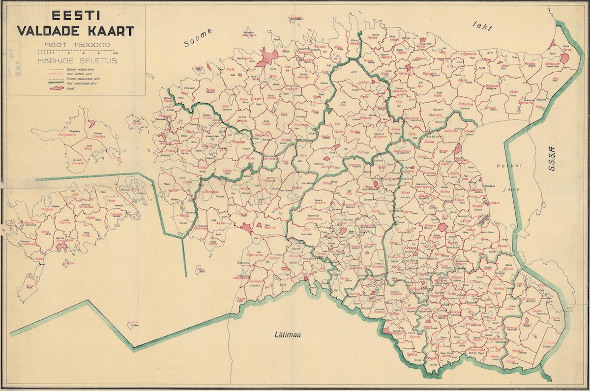 Eesti valdade kaart (1939)