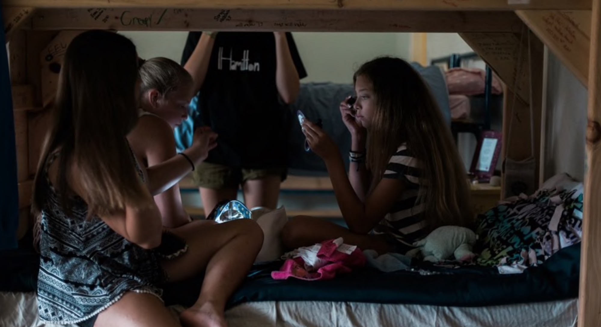 A group of campers prepares for the final dance, which takes place on Saturday nights throughout the summer - photo by Kristen Dobbin