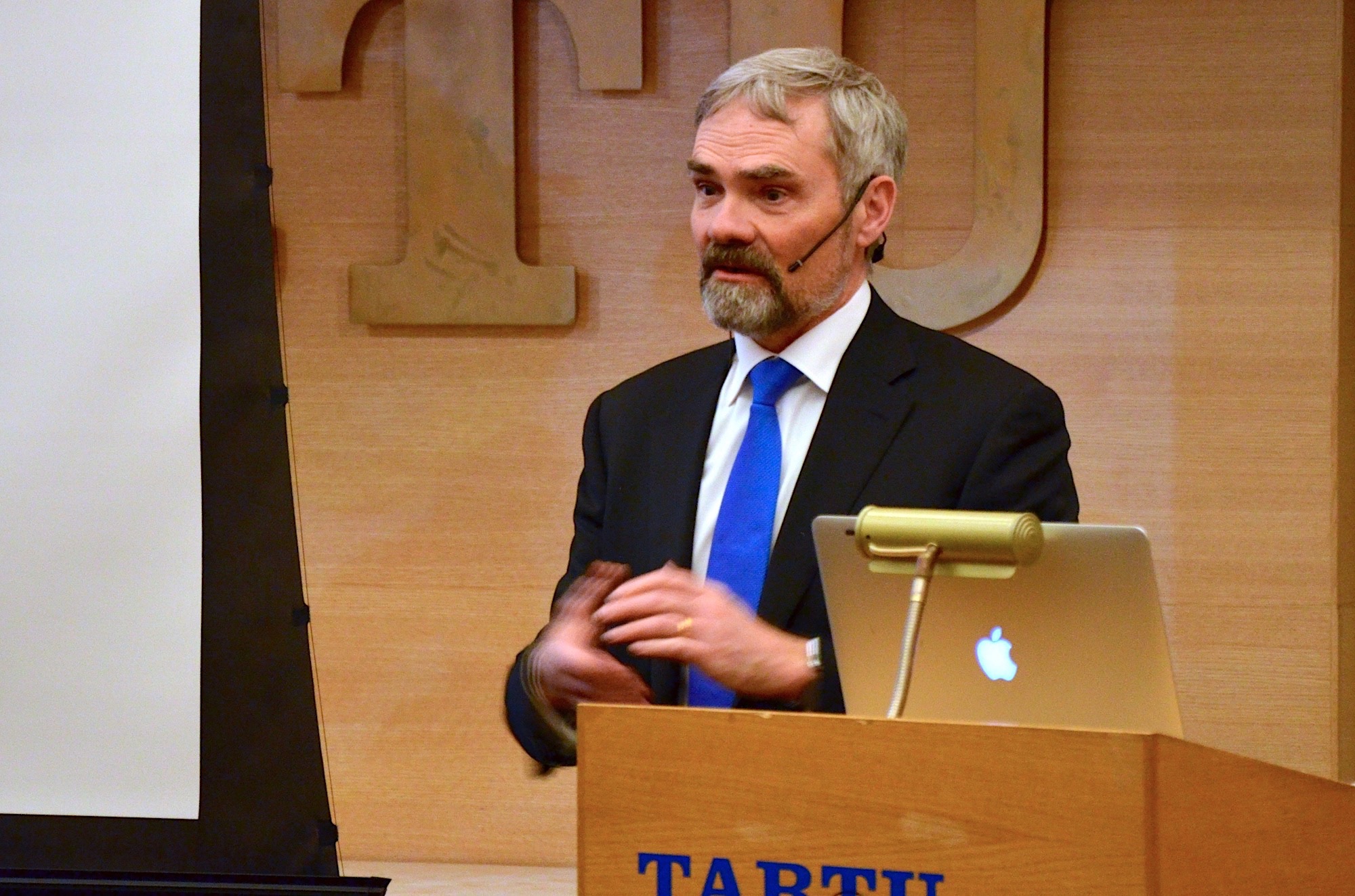 Kalev Ruberg at Tartu College, April 2017 - photo by Taavi Tamtik