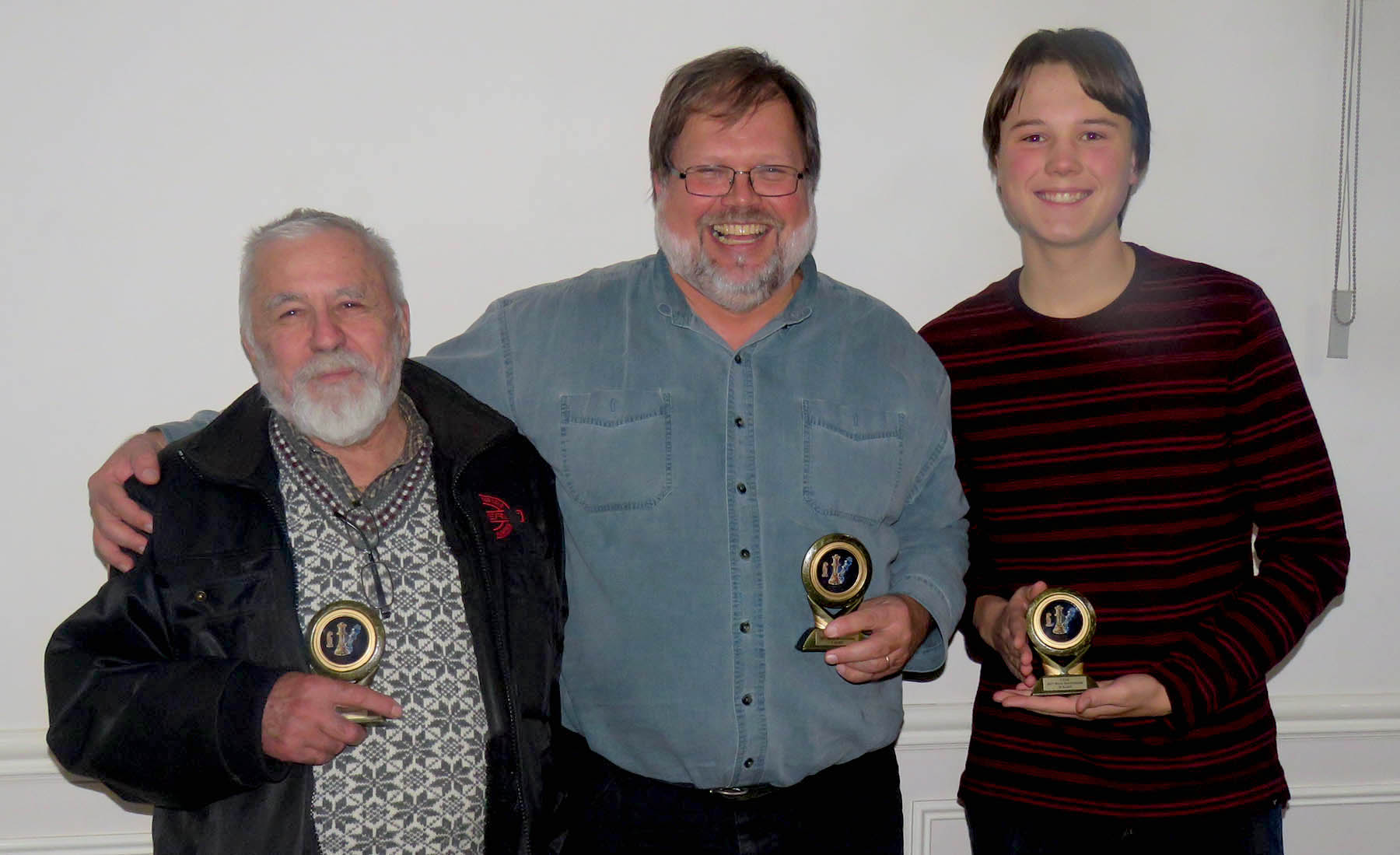 The champions: Ernest Sinko – 2nd place, Jaak Järve- 1st place and Erik Kreem-3rd place (2017).