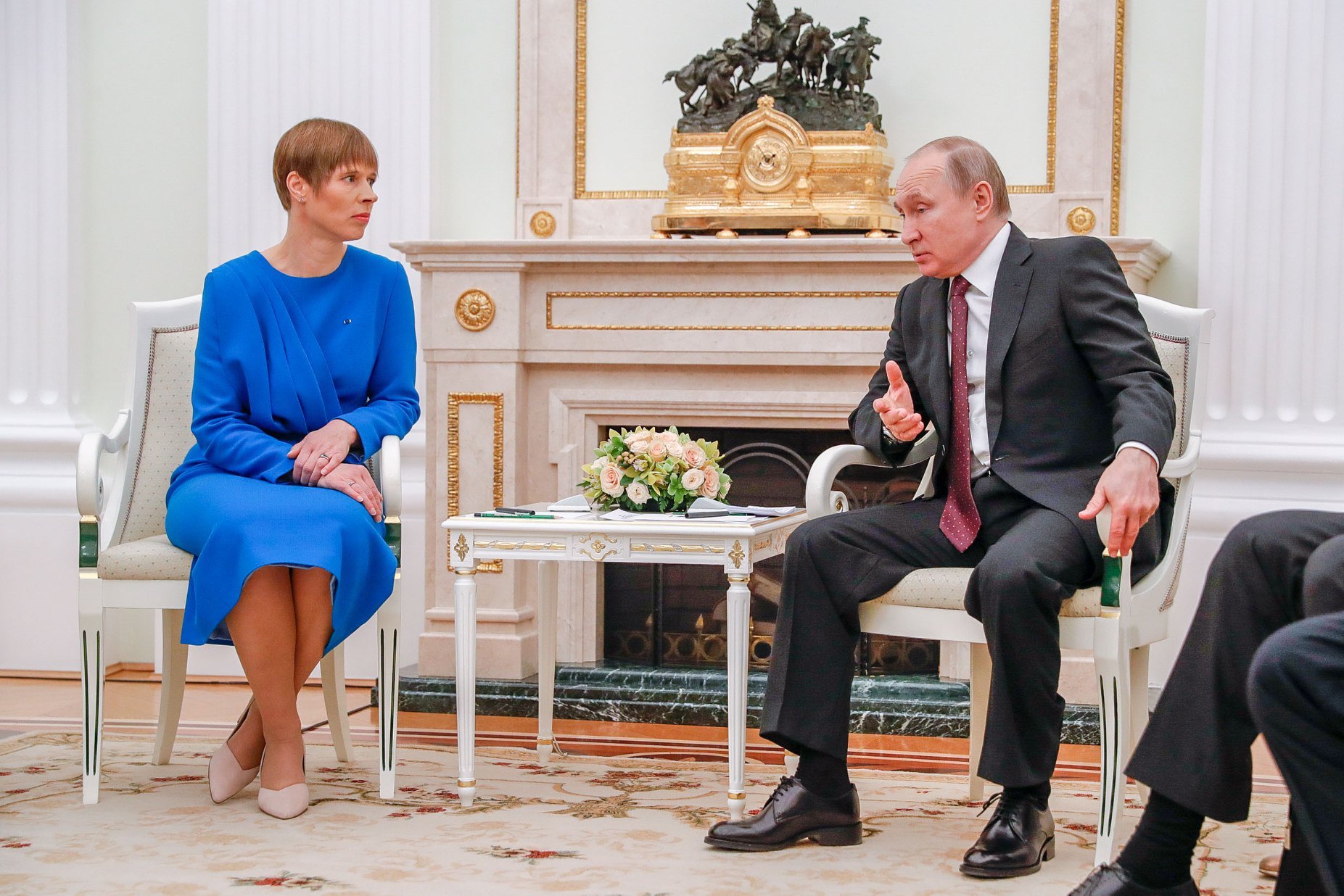 Presidendid Kersti Kaljulaid ja Vladimir Putin - foto: Stanislav Moškov (2019)