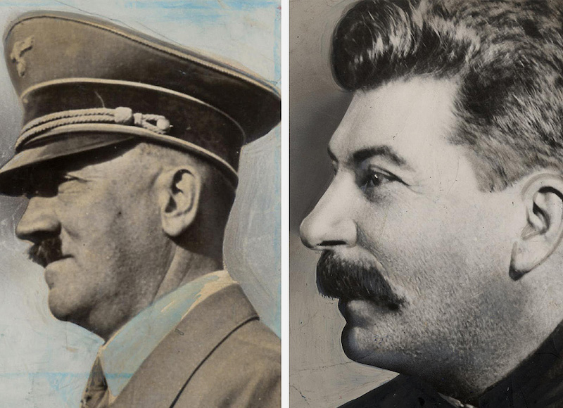 Undated photos of Hitler and Stalin. (ABC News)