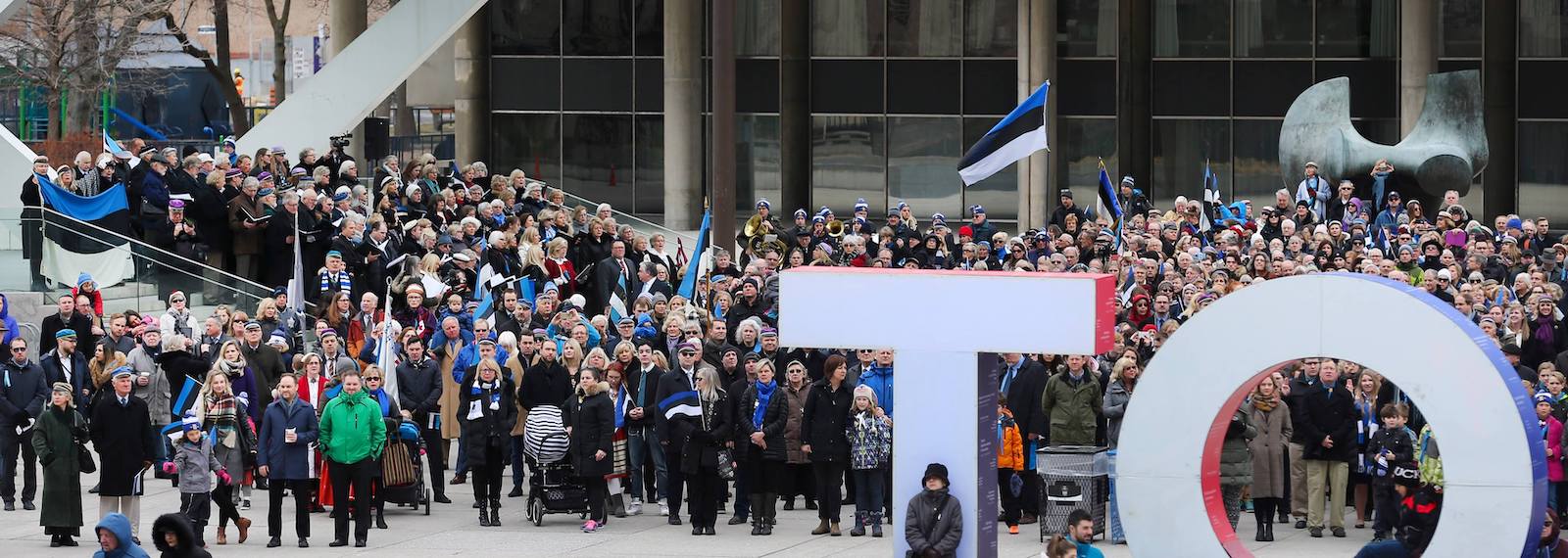 Proud celebration or EV100 at Nathan Phillips Square (2018)