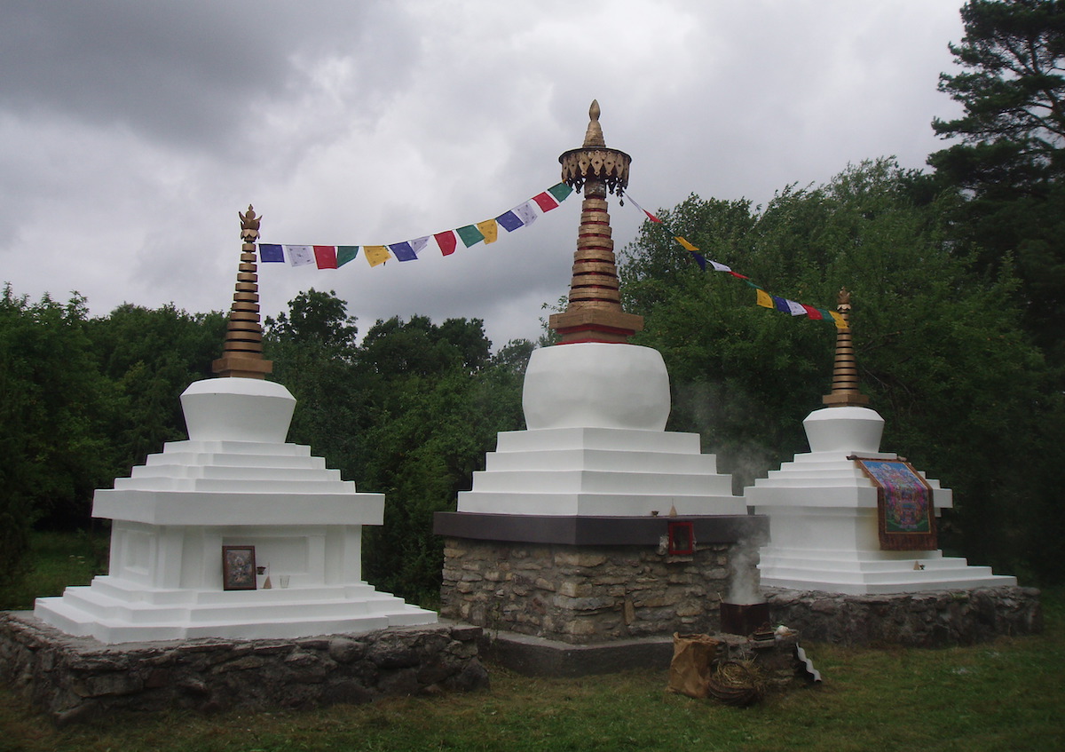 Stupas built by Vello Väärtnõu in Estonia in the 80s