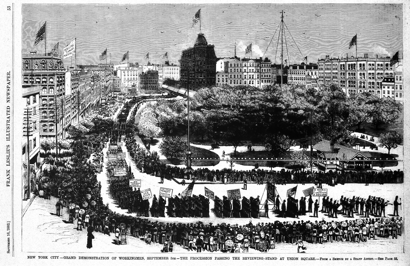 First US Labor Day Parade, September 5, 1882 in New York City - www.wikipedia.org
