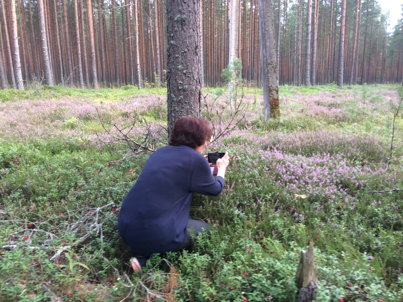 Helga Merits taking a photo... Photo by Lea Kreinin