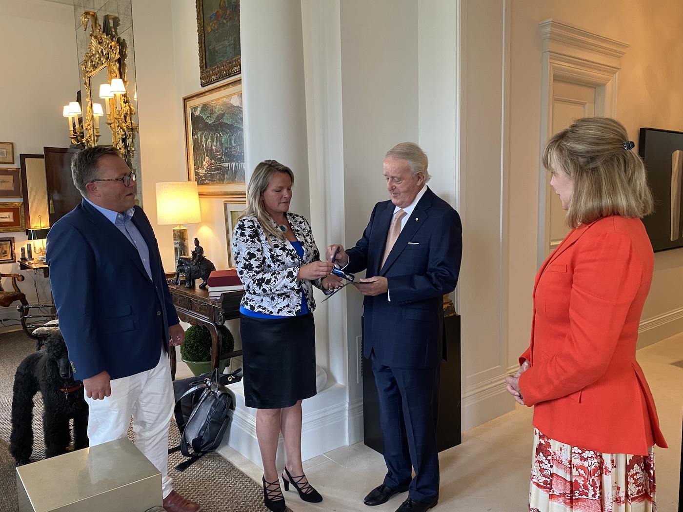 From the left: Marcus Kolga, Kairi Hemingway, Brian Mulroney and Mila Mulroney