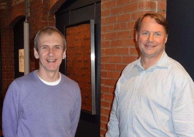 Robert Zeidler (at right) and Marko Mäetamm, first artist to participate from Estonia.