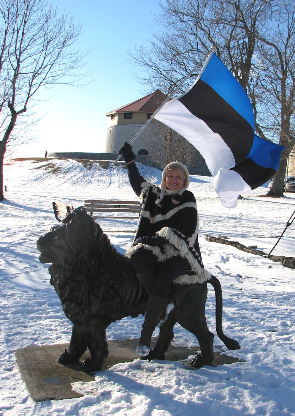 Murney Tower, Estonian Independence Day, February 24, 2021. Photo: Eva Eichenbaum Barnes