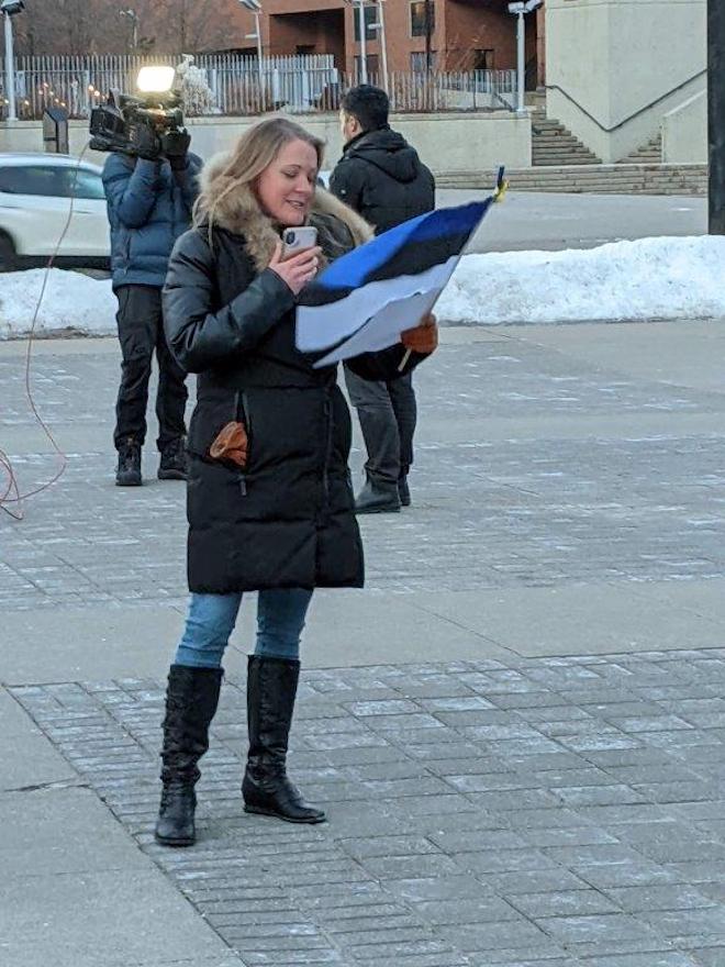 Kõneleb HES esimees Leila Hess. Foto: Merike Koger