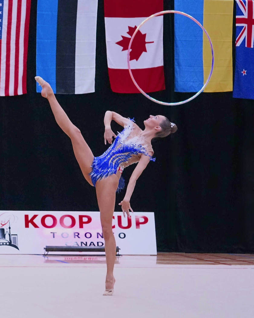 A great shot of Carmel Kallemaa during her hoop routine at the recent 2022 Koop Cup Competition. Photo by Shelley Jacklin