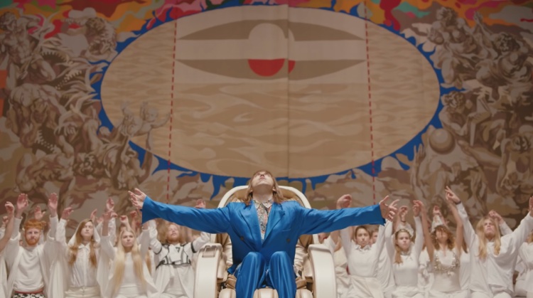 Tommy Cash posing as a cult leader in his music video for “X-Ray". Photo: Dummy Magazine