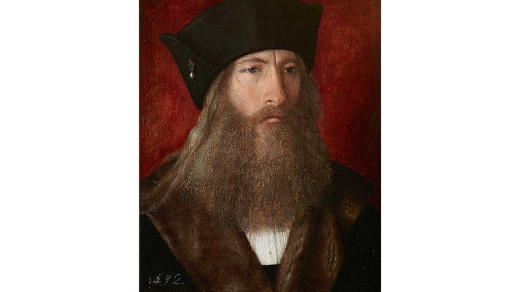 Michel Sittow's "Portrait of a Man with the Pearl" (1515 to 1517, from the Palacio Real de Madrid)