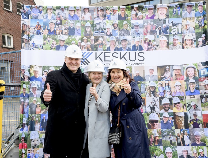 Ambassador Lukk, KESKUS project lead Ellen Valter, Piret Lukk, at the KESKUS ceremonial groundbreaking on April 8, 2022