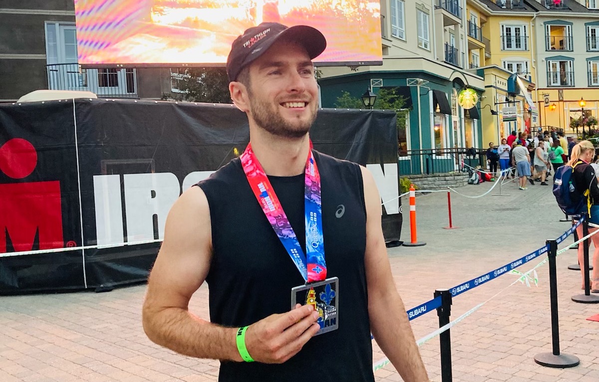 Toronto eestlane Joshua Baum võttis esmakordselt osa 2022 Subaru IRONMAN Mont-Tremblant triatloni-võistlustest. Foto erakogust ©