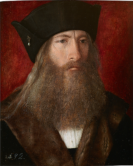 Michel Sittow's "Portrait of a Man with the Pearl" (1515 to 1517, from the Palacio Real de Madrid)