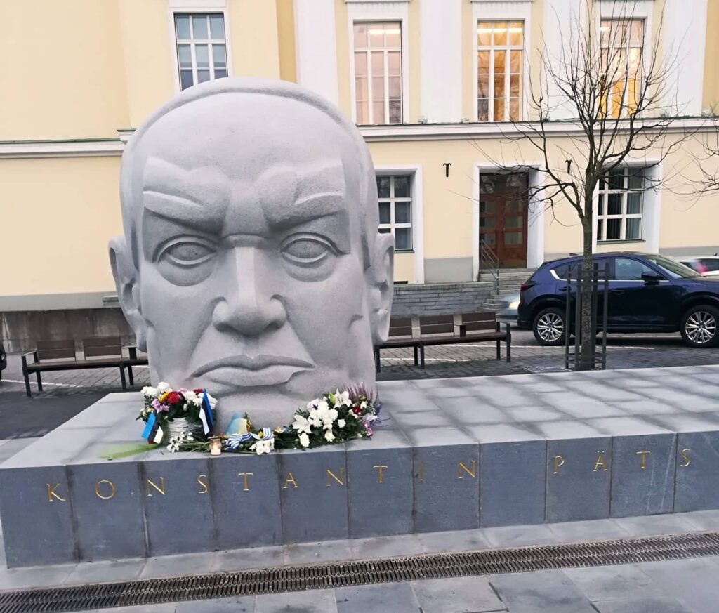 Recently unveiled statue of Konstantin Päts in Tallinn