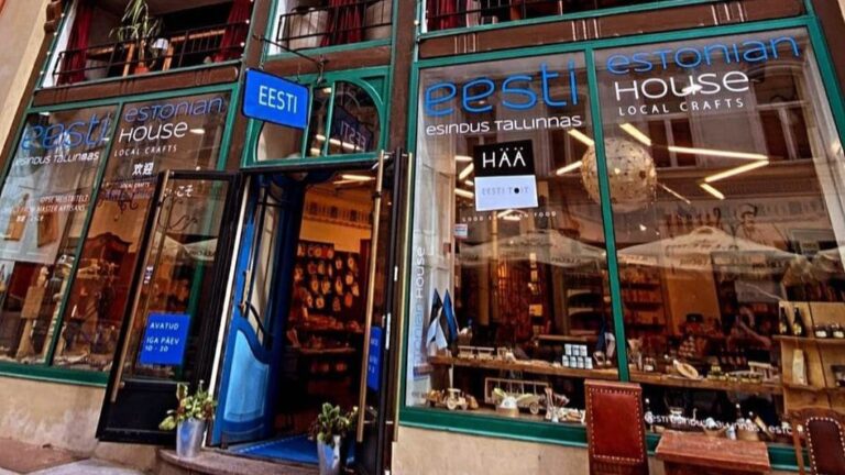 The entrance of Estonian Shop.
