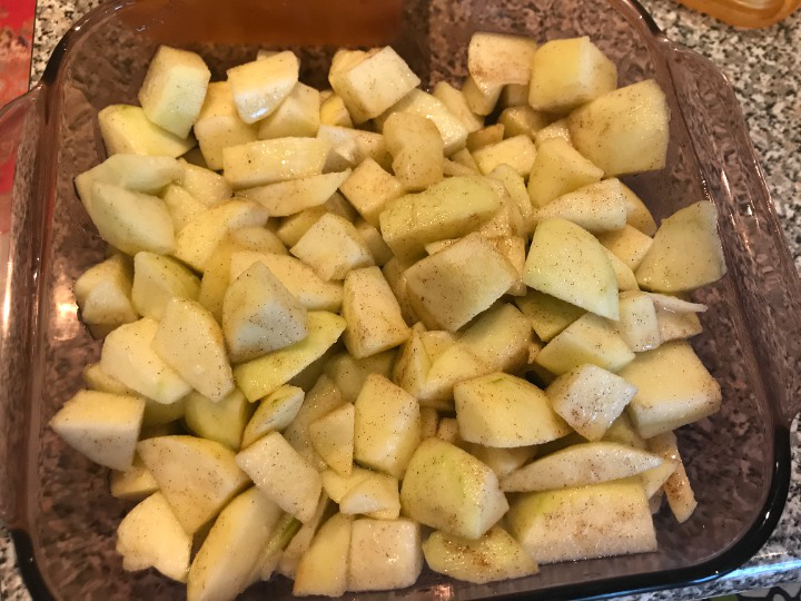 The prepared apples