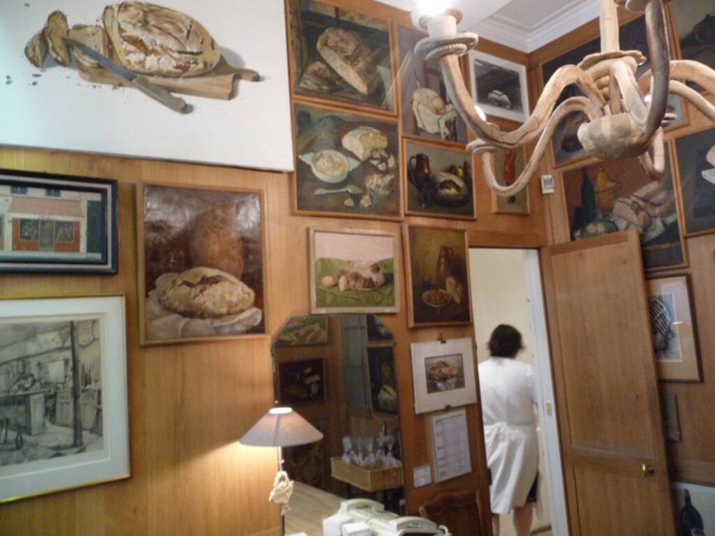 The art collection at Poilâne bakery in Paris—photo by Dr. Daiga Helmeste