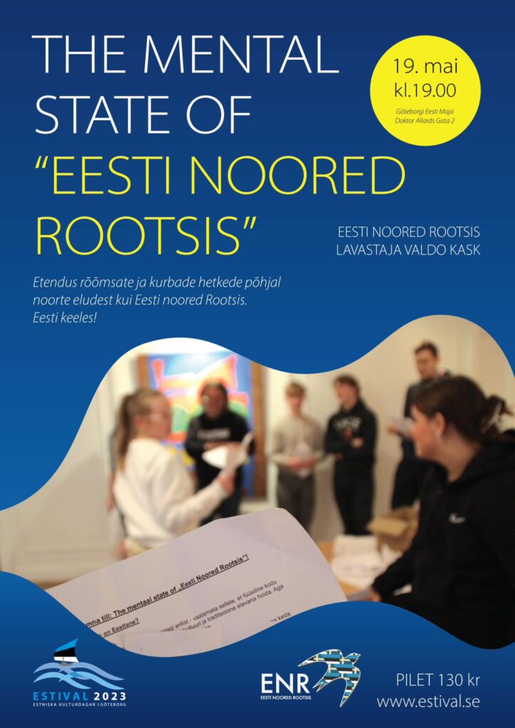 Eesti Noored Rootsis plakat- Estival2023