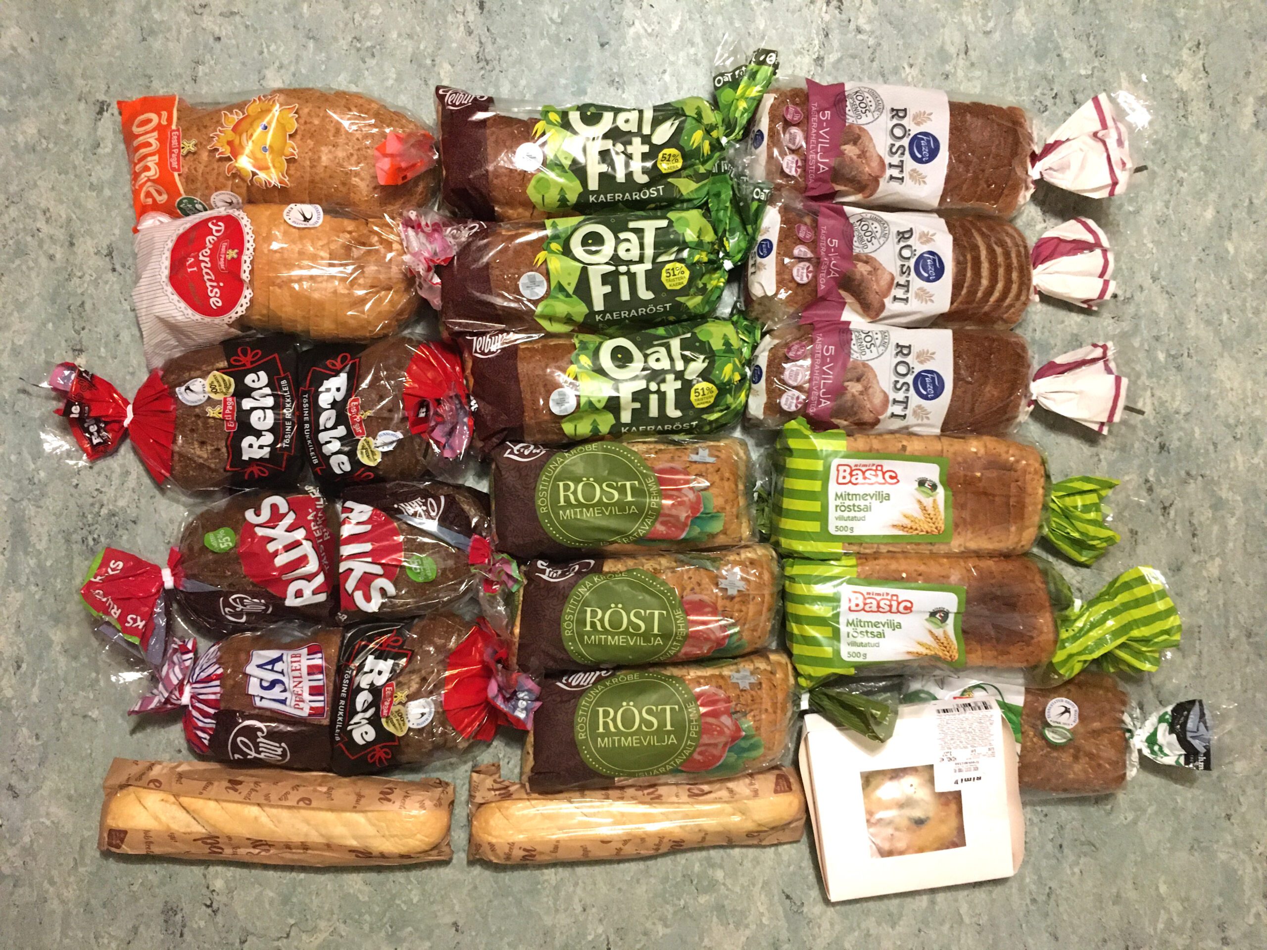 bread saved from an estonian grocery store garbage bin
