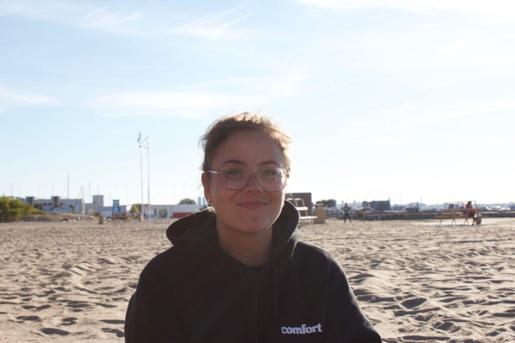 Helle Wichman on Pirita Beach (photo by Keili Moore)