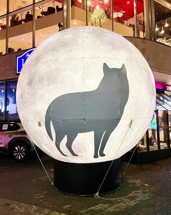 PÖFFi reklaami on näha kogu Tallinna linnas. Pöffihunt Solarise keskuse ees. Foto: Lea Kreinin