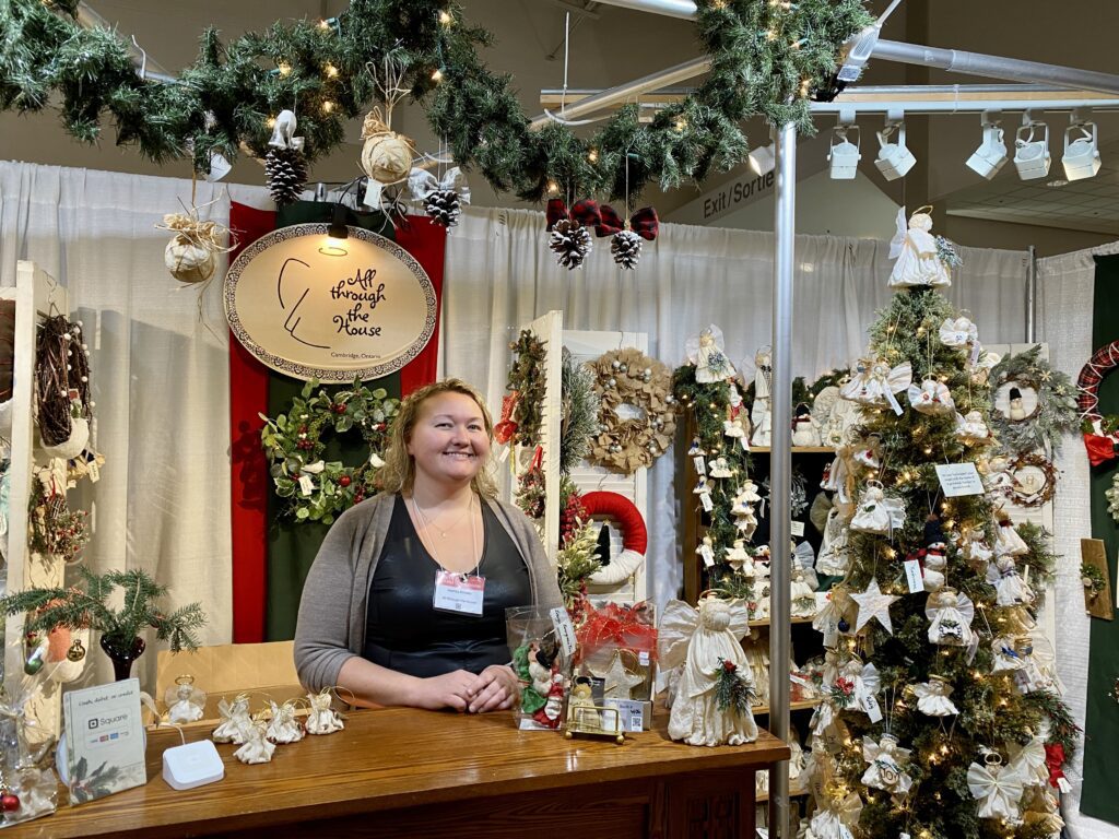 Jaanika Kimsto, Leena's daughter, at the All through the House booth