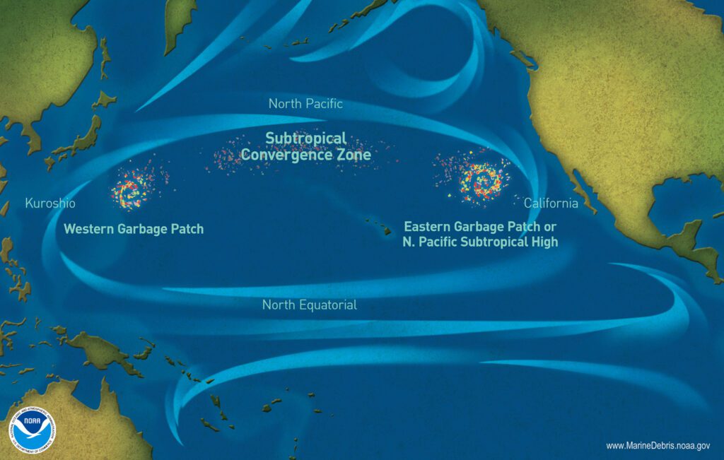 image of the Great Pacific Garbage Patch from images.nationalgeographic.org