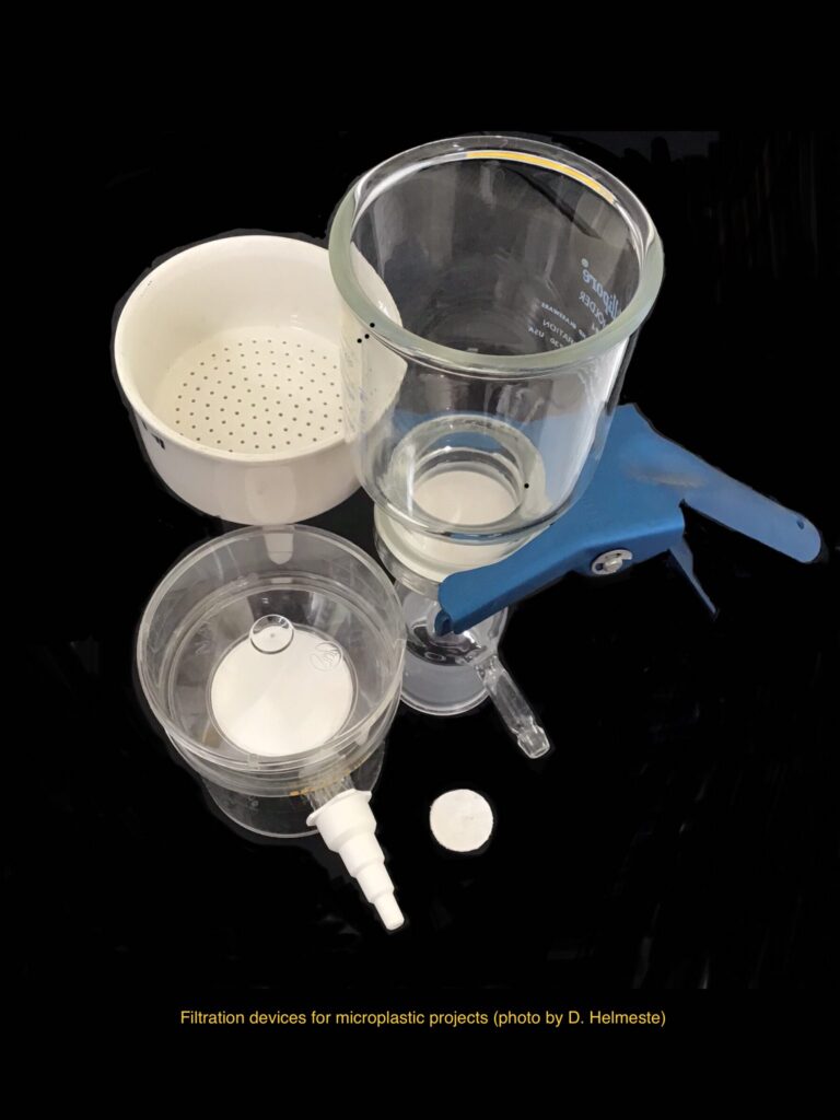 Filtration devices for microplastic projects (photo: D. Helmeste)