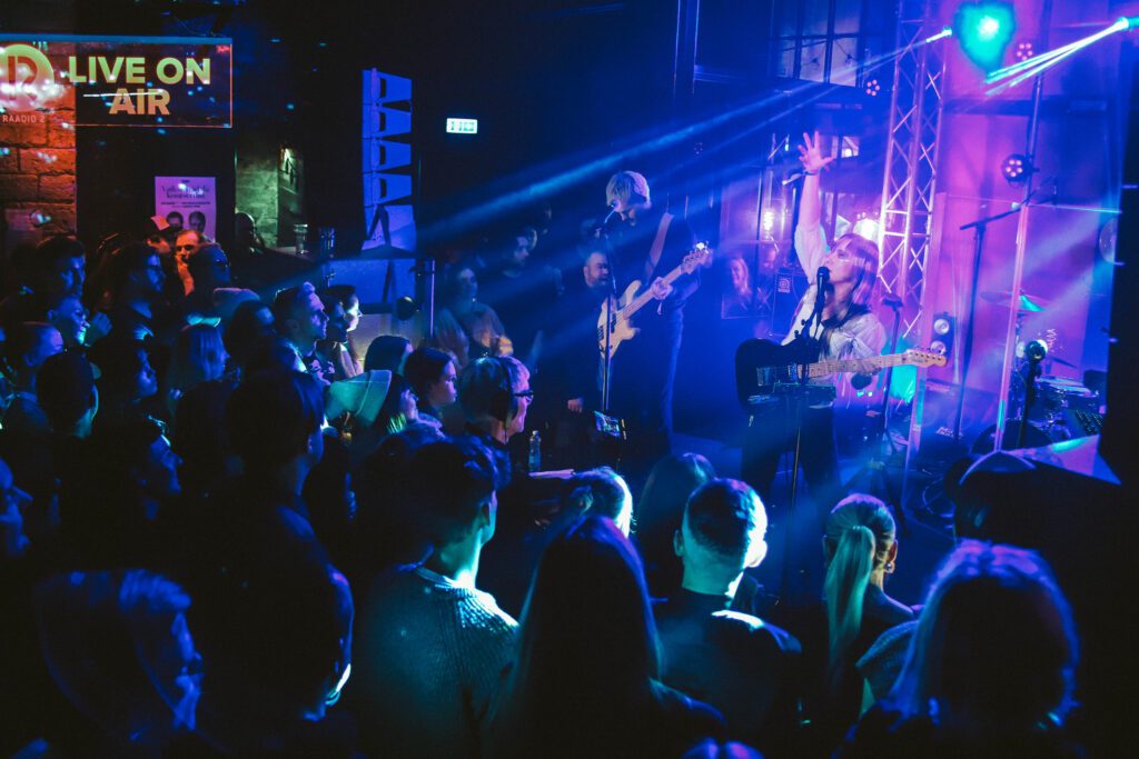 Night Tapes band performing at a venue Tallinn Music Week festival