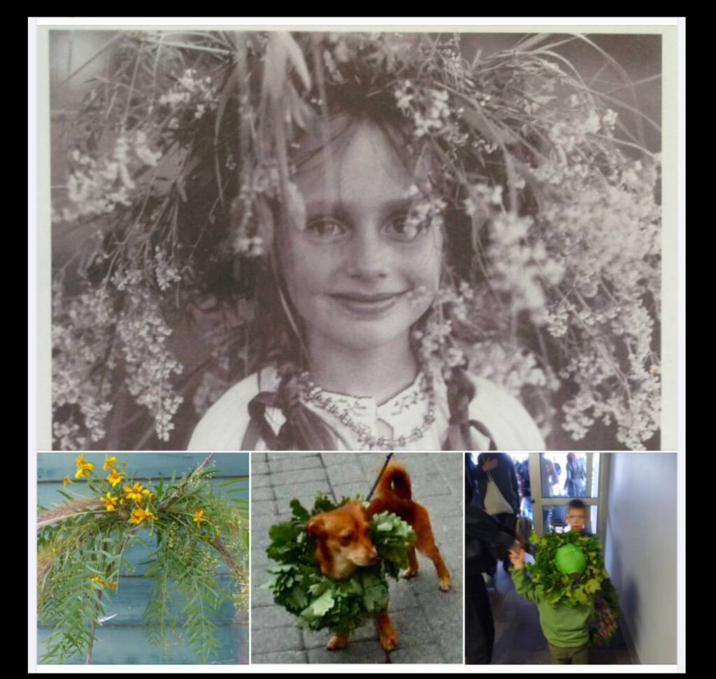 Photo collage by Dr. Daiga Helmeste (except for flower wreath photo by John Kunsta)