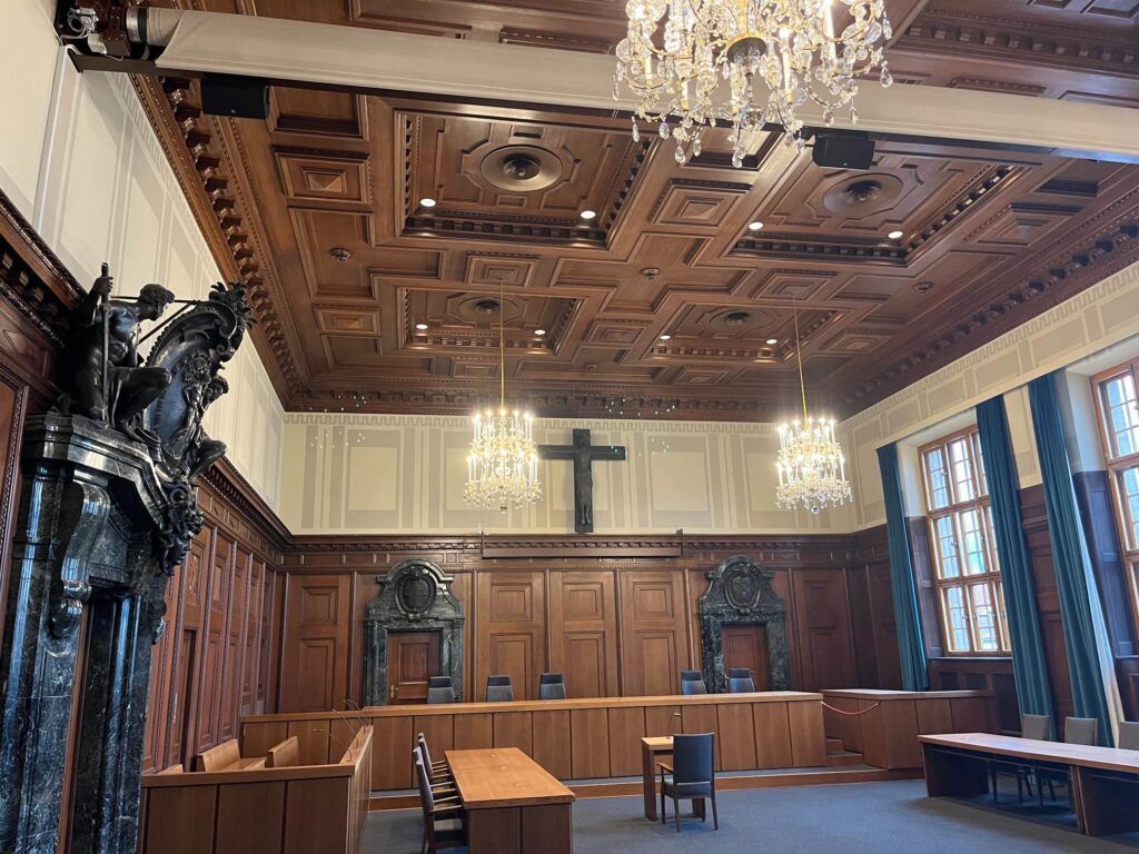 Kohtusaal Nürnbergis, kus võeti vastutusele saksa kurjategijad