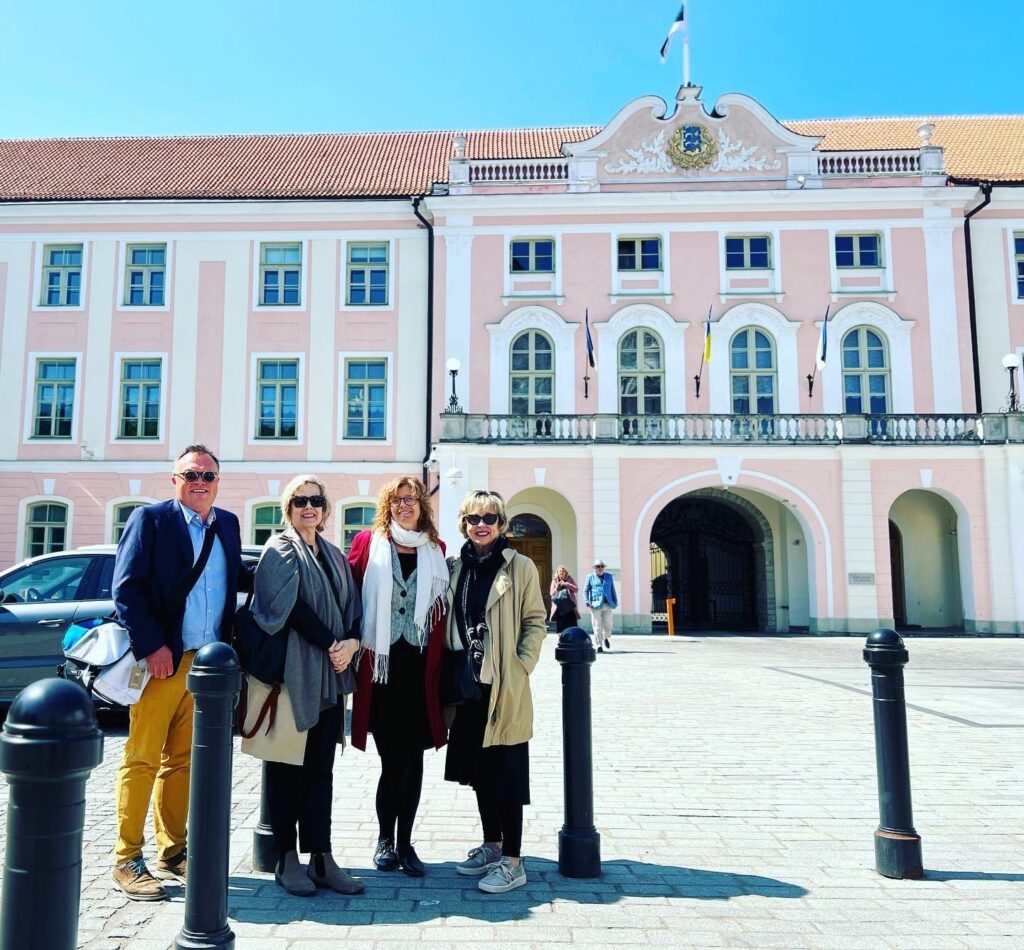 At the Riigikogu with Marcus Kolga, Urve Tamberg (EKN), Evelin Tamm (REL Rootsi Eestlaste Liit), and Reet Marten Sehr