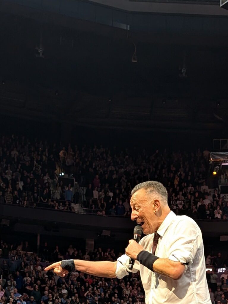 Bruce singing his heart out