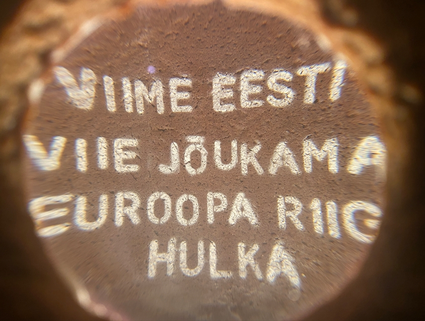 A view inside the Pandora Gingerbread box by Reet Soans and Karl Multer, displaying the promise: “We will make Estonia one of the five wealthiest countries in Europe.” (source: PiparkoogiMaania)