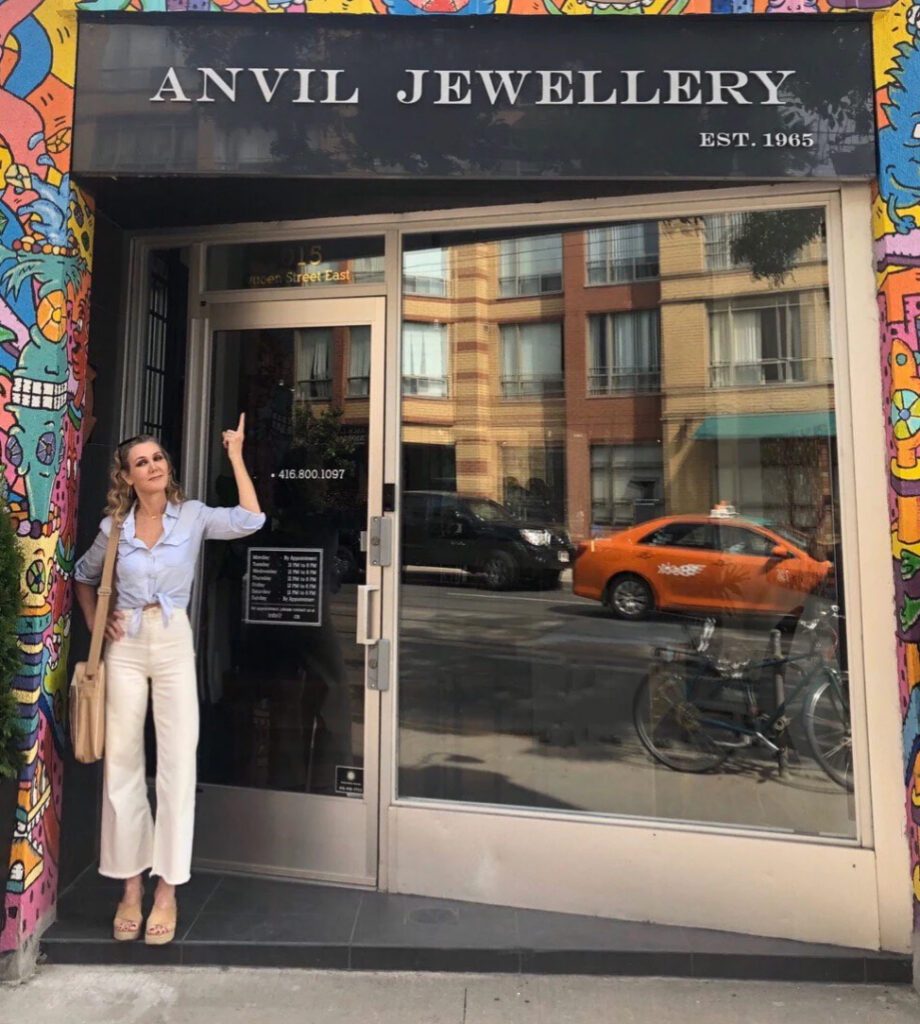 Kaia Stahl, the owner/designer of Anvil Jewellery