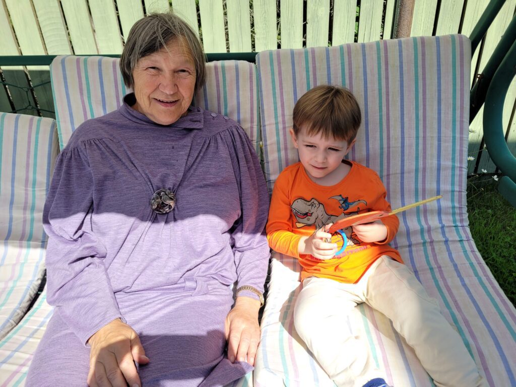 My grandmother and my son